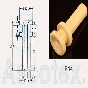 Sứ Ceramic dẫn hướng sợi P14 Closed Yarn Guide